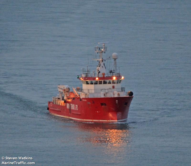 thor alpha (Offshore Tug/Supply Ship) - IMO 9458559, MMSI 231074000, Call Sign OZ2070 under the flag of Faeroe Islands