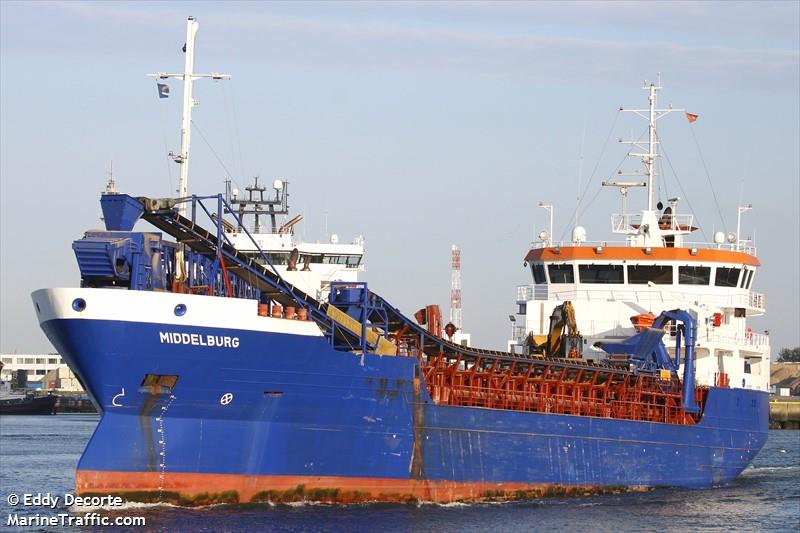 middelburg (Hopper Dredger) - IMO 9405370, MMSI 244150499, Call Sign PBDR under the flag of Netherlands