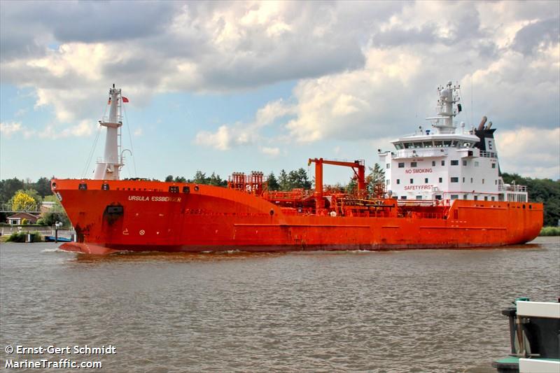 ursula essberger (Chemical/Oil Products Tanker) - IMO 9480992, MMSI 246823000, Call Sign PCMM under the flag of Netherlands