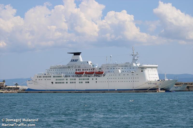 moby zaza (Passenger/Ro-Ro Cargo Ship) - IMO 8020642, MMSI 247369700, Call Sign IBLY under the flag of Italy