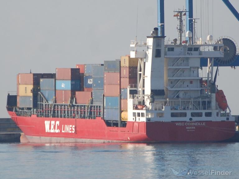 wec corneille (Container Ship) - IMO 9326940, MMSI 255805802, Call Sign CQDZ under the flag of Madeira