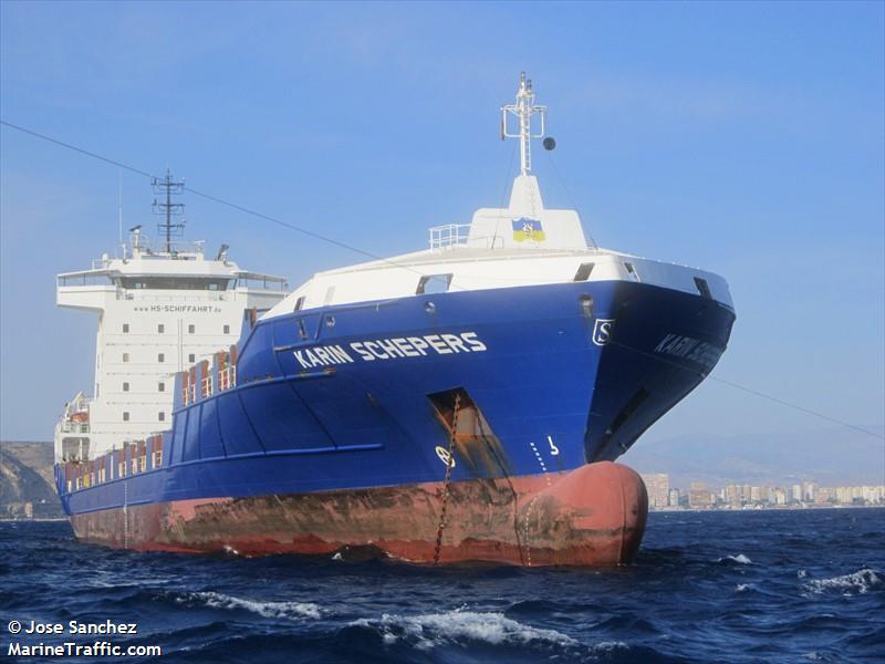 karin schepers (Container Ship) - IMO 9404077, MMSI 255806171, Call Sign CQAG9 under the flag of Madeira