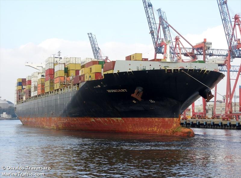 hungary (Container Ship) - IMO 9723253, MMSI 256767000, Call Sign 9HA4001 under the flag of Malta