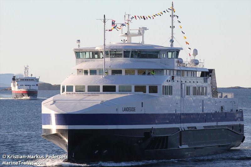 landegode (Passenger/Ro-Ro Cargo Ship) - IMO 9607370, MMSI 259987000, Call Sign LCES under the flag of Norway