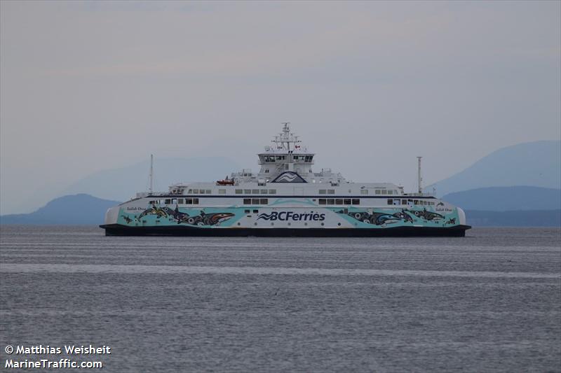 salish orca (Passenger/Ro-Ro Cargo Ship) - IMO 9750270, MMSI 316030627, Call Sign CFBS under the flag of Canada