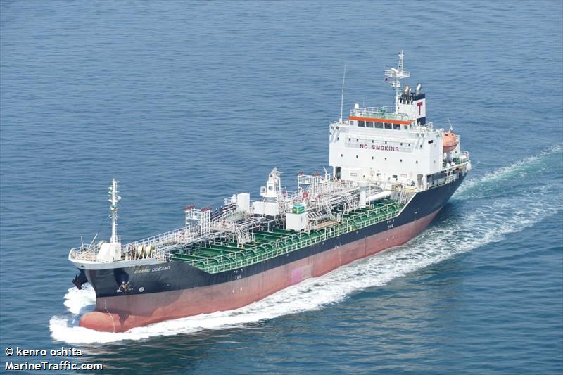 crane oceano (Chemical/Oil Products Tanker) - IMO 9682100, MMSI 351701000, Call Sign 3FJE5 under the flag of Panama