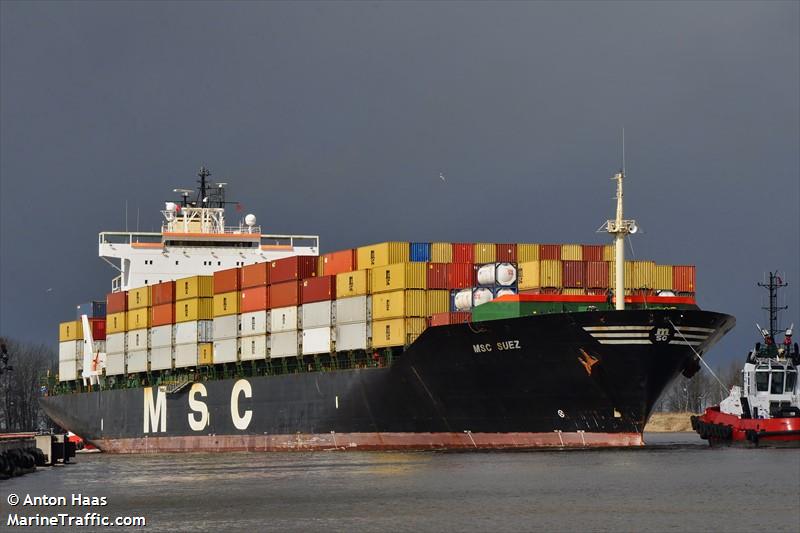 msc suez (Container Ship) - IMO 8918978, MMSI 355289000, Call Sign HPMS under the flag of Panama