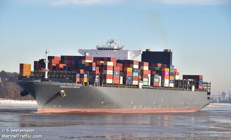 paris express (Container Ship) - IMO 9447902, MMSI 477625400, Call Sign VRTO4 under the flag of Hong Kong