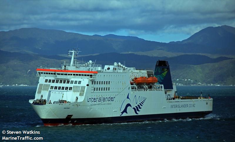 kaitaki (Passenger/Ro-Ro Cargo Ship) - IMO 9107942, MMSI 512445000, Call Sign ZMKI under the flag of New Zealand