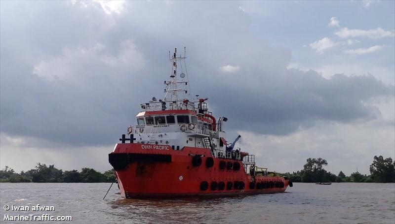 aht.dian pacific (Anchor Hoy) - IMO 9564841, MMSI 525024258, Call Sign YBGZ under the flag of Indonesia
