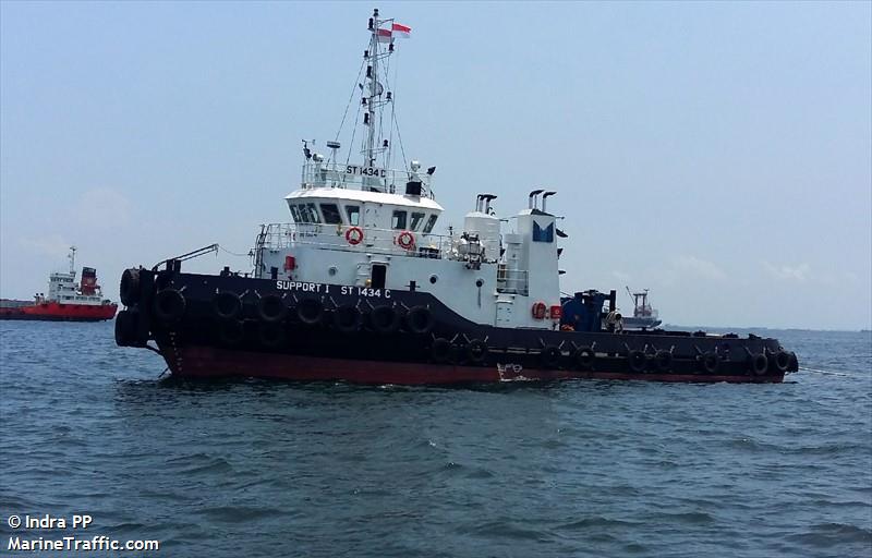 tb support 1 (Tug) - IMO 9513347, MMSI 566729000, Call Sign 9V7532 under the flag of Singapore