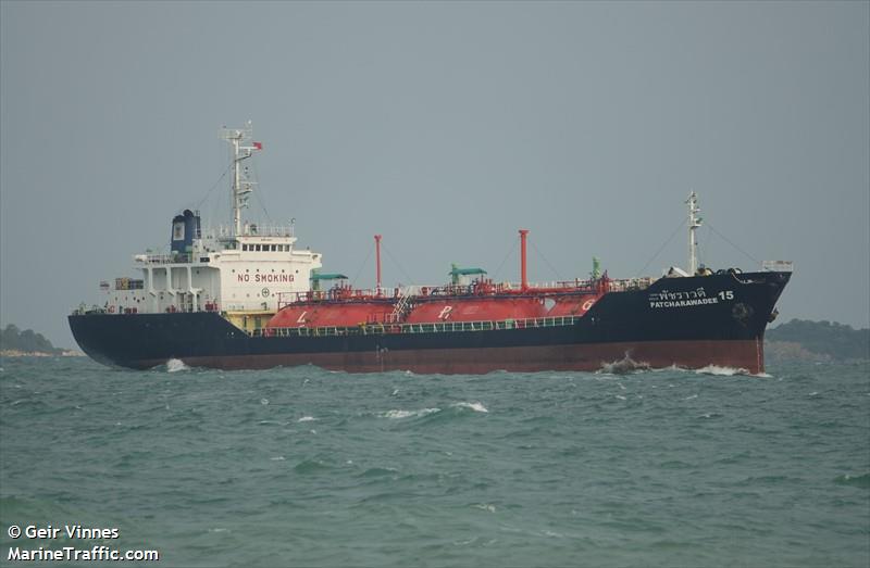 patcharawadee15 (LPG Tanker) - IMO 8021878, MMSI 567452000, Call Sign HSB4651 under the flag of Thailand