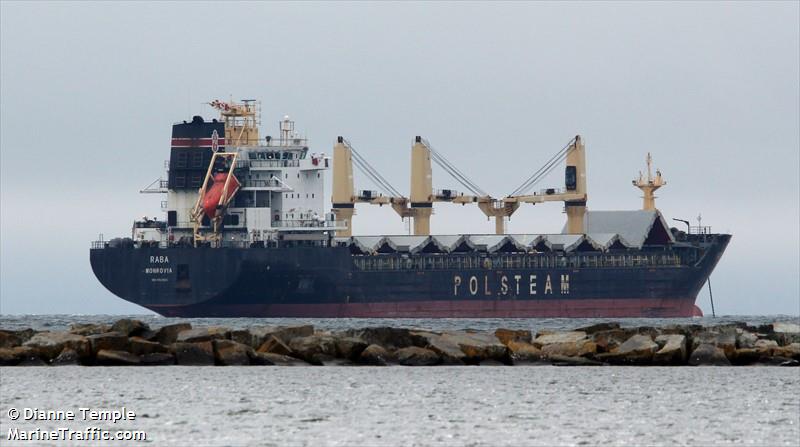 raba (Bulk Carrier) - IMO 9521825, MMSI 636015274, Call Sign A8ZQ7 under the flag of Liberia