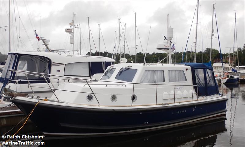 alacrity (Pleasure craft) - IMO , MMSI 232012197, Call Sign MCDD8 under the flag of United Kingdom (UK)
