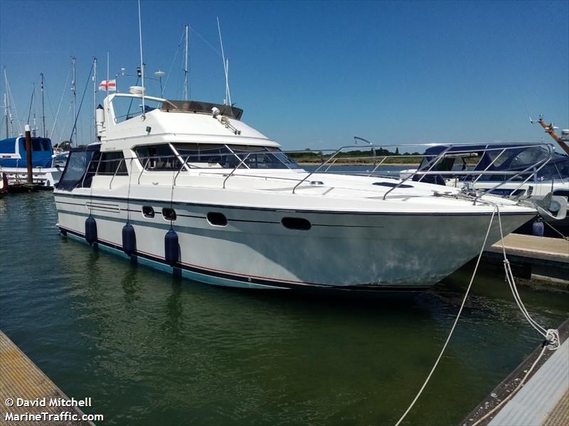 moody blue (Pleasure craft) - IMO , MMSI 232025454, Call Sign MGME5 under the flag of United Kingdom (UK)