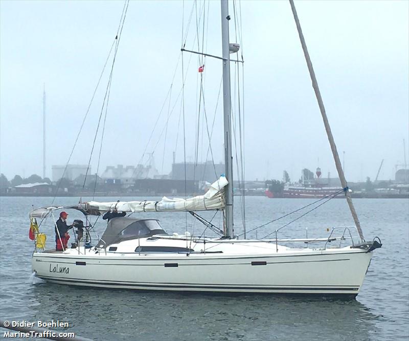 laluna (Sailing vessel) - IMO , MMSI 205791910, Call Sign OR7919 under the flag of Belgium