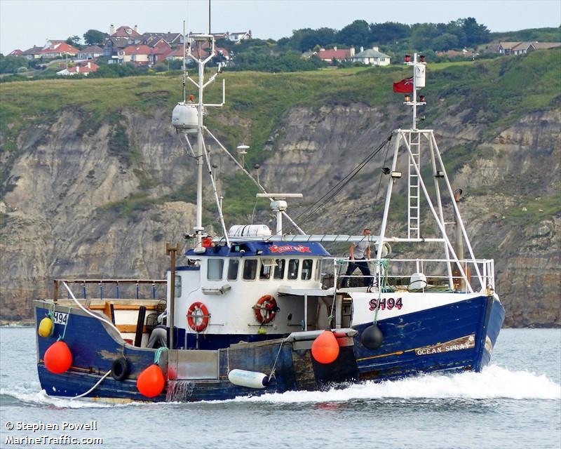 ocean spray (Fishing vessel) - IMO , MMSI 235073052, Call Sign MFNP4 under the flag of United Kingdom (UK)