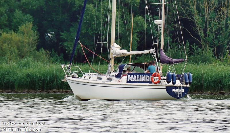 malindi (Pleasure craft) - IMO , MMSI 244870071, Call Sign PH9124 under the flag of Netherlands
