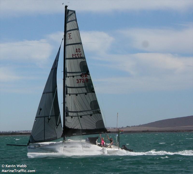banjo (Sailing vessel) - IMO , MMSI 601137500, Call Sign ZR8896 under the flag of South Africa