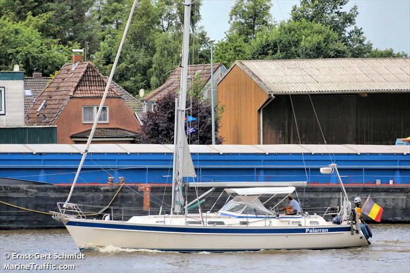 palarran (Sailing vessel) - IMO , MMSI 205743100, Call Sign OS7431 under the flag of Belgium