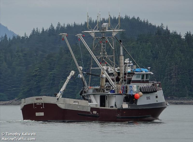 dakota (Fishing vessel) - IMO , MMSI 368143540, Call Sign WDL5696 under the flag of United States (USA)
