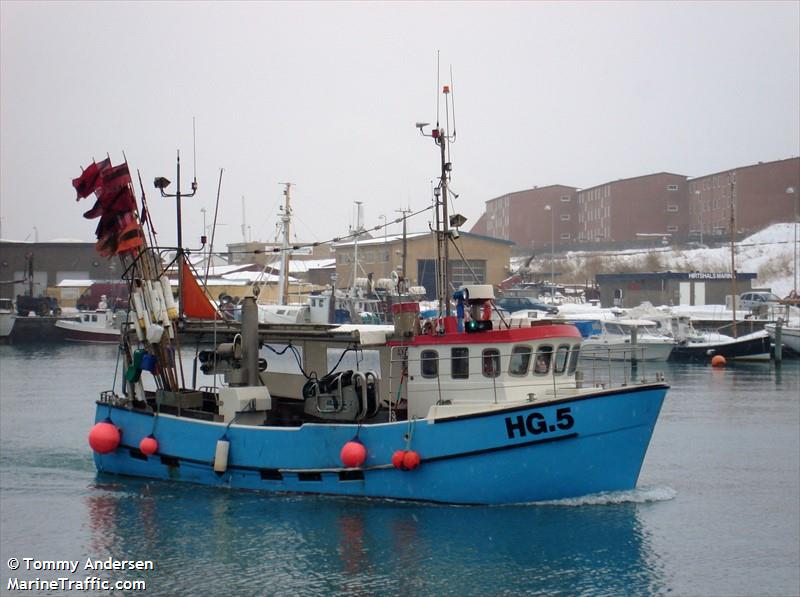 skovsmose hg5 (Fishing vessel) - IMO , MMSI 219006443, Call Sign OU4587 under the flag of Denmark