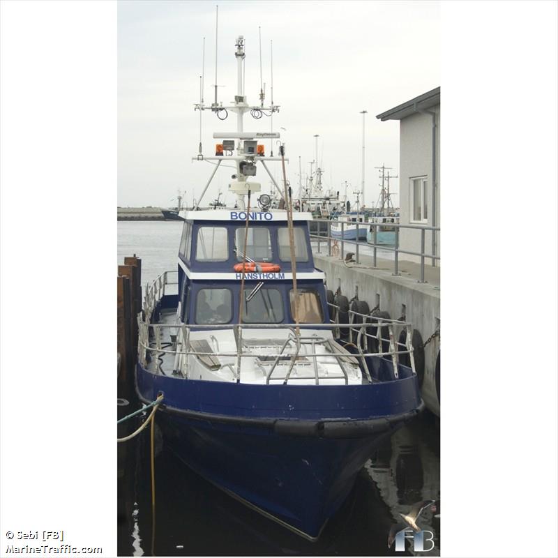 bonito (Fishing vessel) - IMO , MMSI 219944000, Call Sign OU7055 under the flag of Denmark