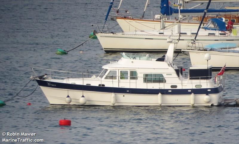 grace (Pleasure craft) - IMO , MMSI 235079593, Call Sign 2DJT2 under the flag of United Kingdom (UK)