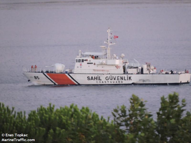 tcsg 85 (Law enforcment) - IMO , MMSI 271030005, Call Sign TBSW under the flag of Turkey