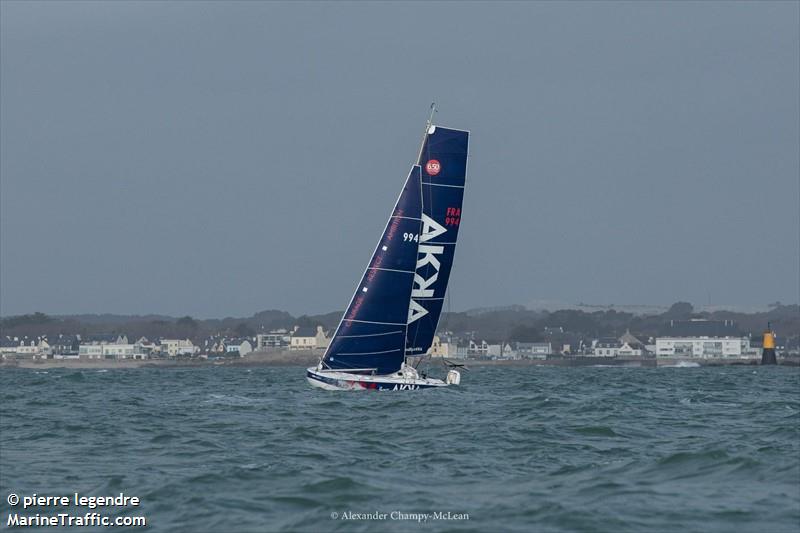 akka solo sailor (Sailing vessel) - IMO , MMSI 227968580, Call Sign FAG7385 under the flag of France