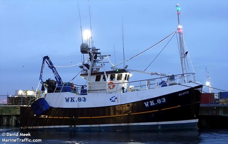 fv reaper wk.83 (Fishing vessel) - IMO , MMSI 232022358, Call Sign MFIX5 under the flag of United Kingdom (UK)
