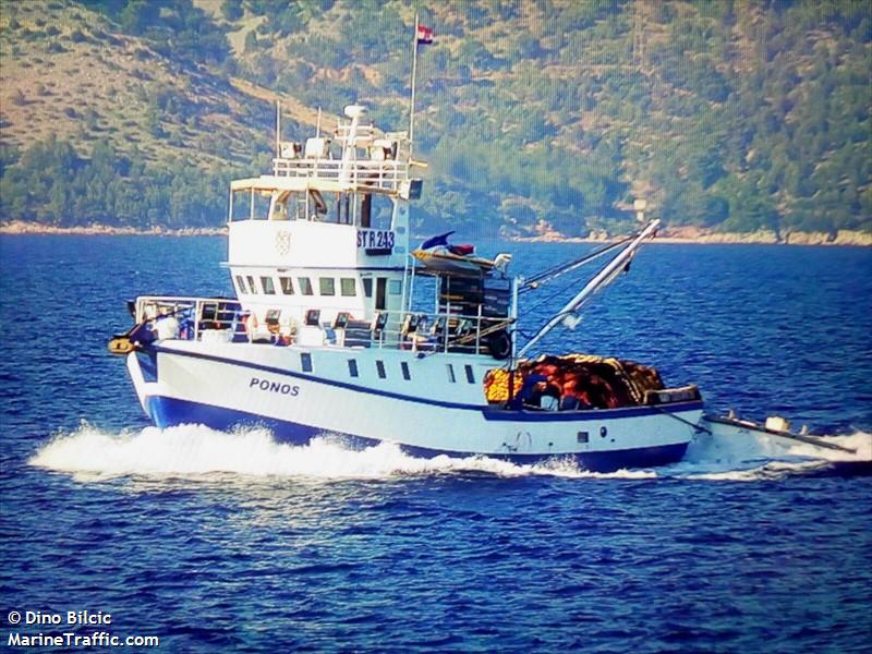 ponos (Fishing Vessel) - IMO 8332552, MMSI 238623740, Call Sign 9A6913 under the flag of Croatia