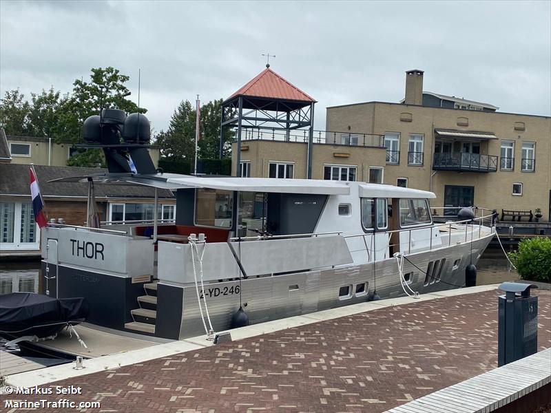 thor (Pleasure craft) - IMO , MMSI 244023128, Call Sign PI3614 under the flag of Netherlands