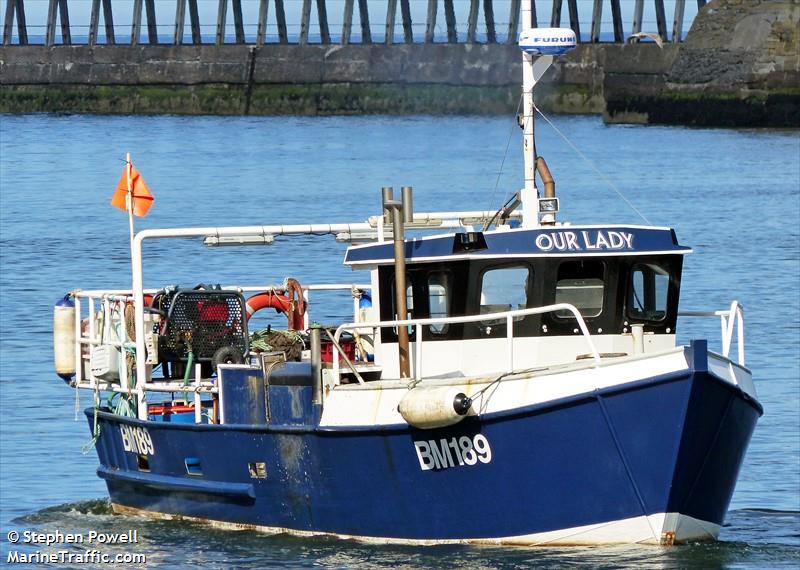 our lady (Fishing vessel) - IMO , MMSI 235115772, Call Sign 2JGQ2 under the flag of United Kingdom (UK)