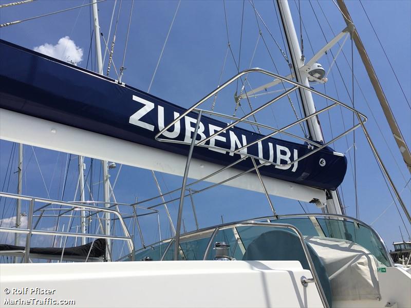 zuben ubi (Sailing vessel) - IMO , MMSI 269111540, Call Sign HBY5205 under the flag of Switzerland