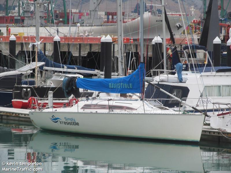 simply irresistible (Sailing vessel) - IMO , MMSI 512006599, Call Sign ZME6980 under the flag of New Zealand