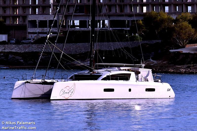 cloud 9 (Sailing vessel) - IMO , MMSI 538071553 under the flag of Marshall Islands