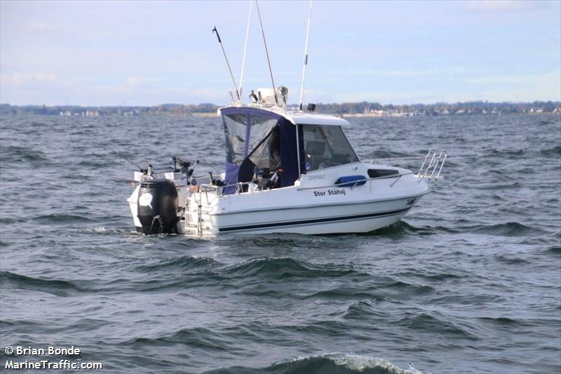stor staahaj (Pleasure craft) - IMO , MMSI 219021739, Call Sign XPE8018 under the flag of Denmark