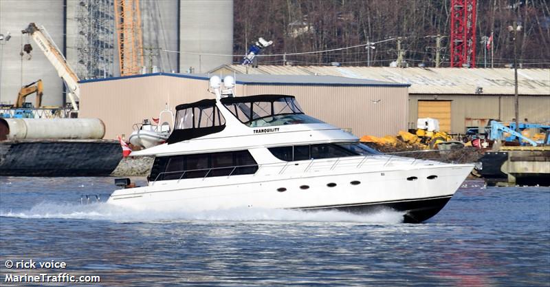 tranquility (Pleasure craft) - IMO , MMSI 316022588, Call Sign JM under the flag of Canada