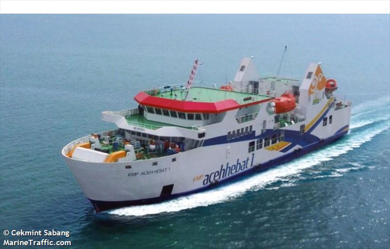 kmp.acehhebat 1 (Passenger/Ro-Ro Cargo Ship) - IMO 9905954, MMSI 525101856, Call Sign YDEU2 under the flag of Indonesia