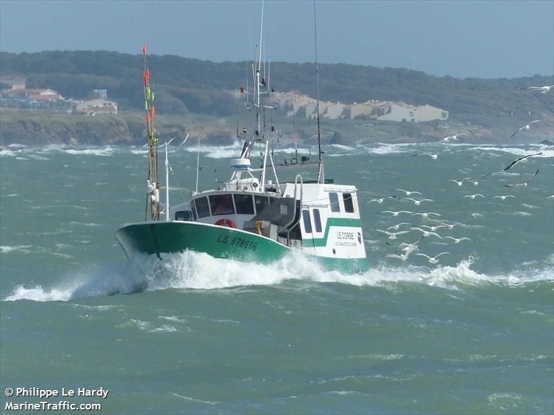 fv le corse (Fishing vessel) - IMO , MMSI 227648210, Call Sign FH9673 under the flag of France