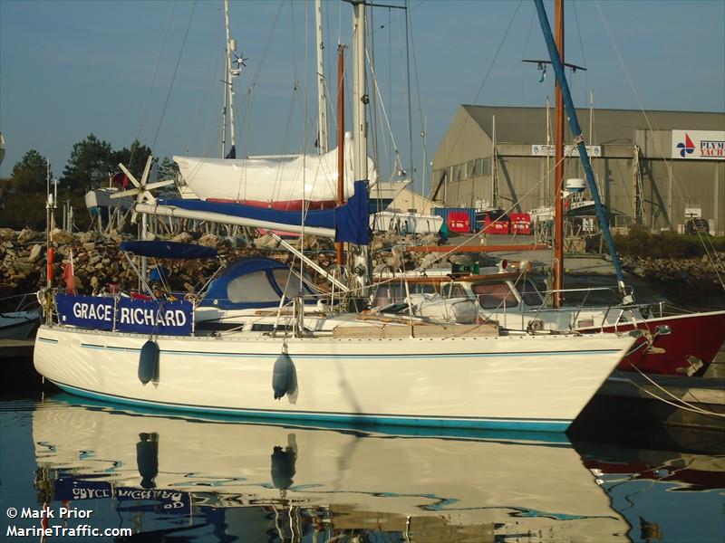 grace richard (Sailing vessel) - IMO , MMSI 235008312, Call Sign MJNA5 under the flag of United Kingdom (UK)