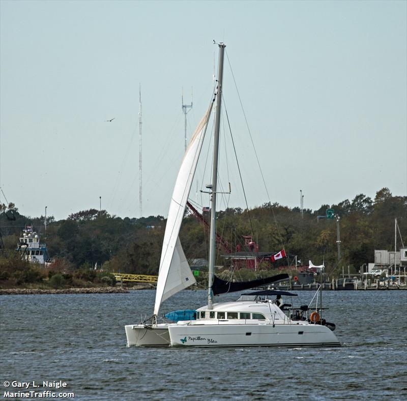papillon bleu (Sailing vessel) - IMO , MMSI 316038586 under the flag of Canada