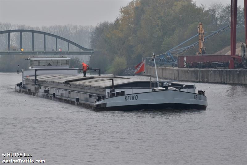 keiko (Cargo ship) - IMO , MMSI 205261990, Call Sign OT2619 under the flag of Belgium