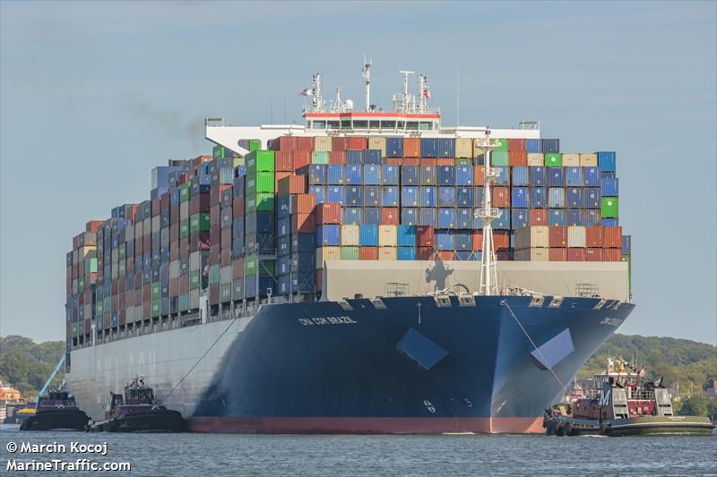 cma cgm brazil (Container Ship) - IMO 9860245, MMSI 215352000, Call Sign 9HA5075 under the flag of Malta