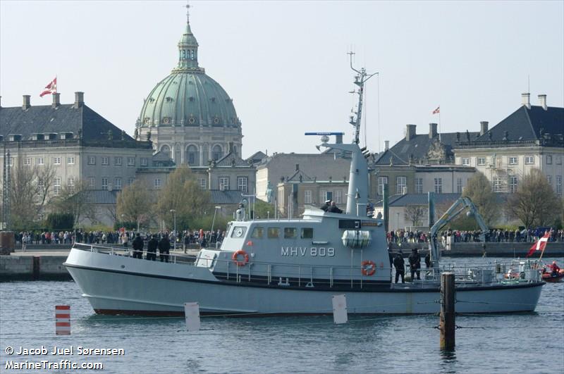 mhv 809 antares (Military ops) - IMO , MMSI 219000189, Call Sign OVMS under the flag of Denmark
