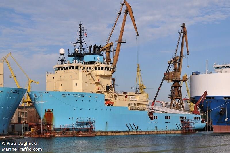 maersk launcher (Offshore Tug/Supply Ship) - IMO 9425746, MMSI 220580000, Call Sign OUHT2 under the flag of Denmark