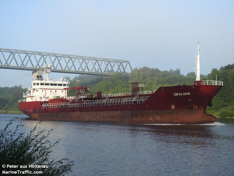 oraluna (Chemical/Oil Products Tanker) - IMO 9537094, MMSI 236111857, Call Sign ZDKZ6 under the flag of Gibraltar