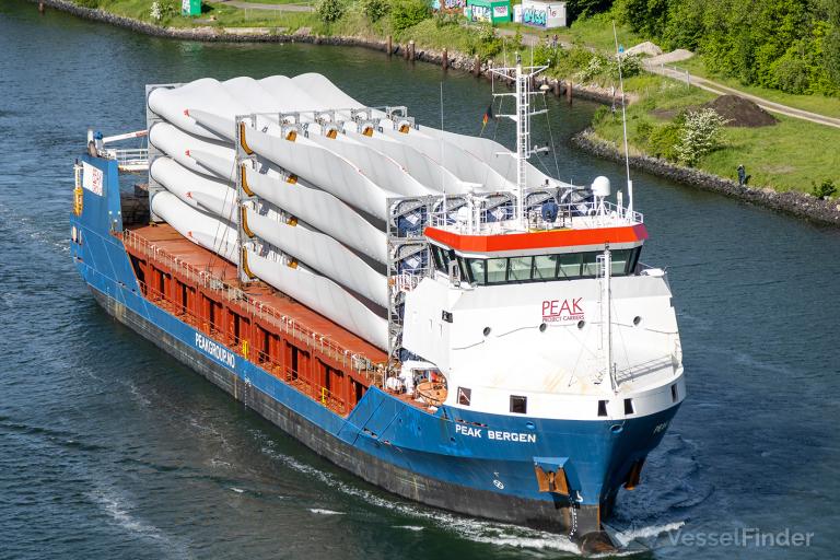 peak bergen (General Cargo Ship) - IMO 9544932, MMSI 246399000, Call Sign PBPY under the flag of Netherlands