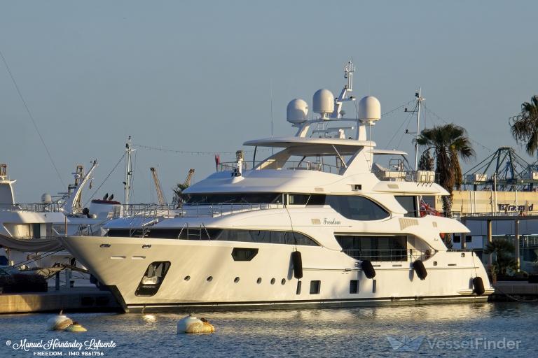 my freedom (Yacht) - IMO 9861756, MMSI 319145400, Call Sign ZGHW4 under the flag of Cayman Islands